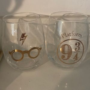 Harry Potter wine glass set